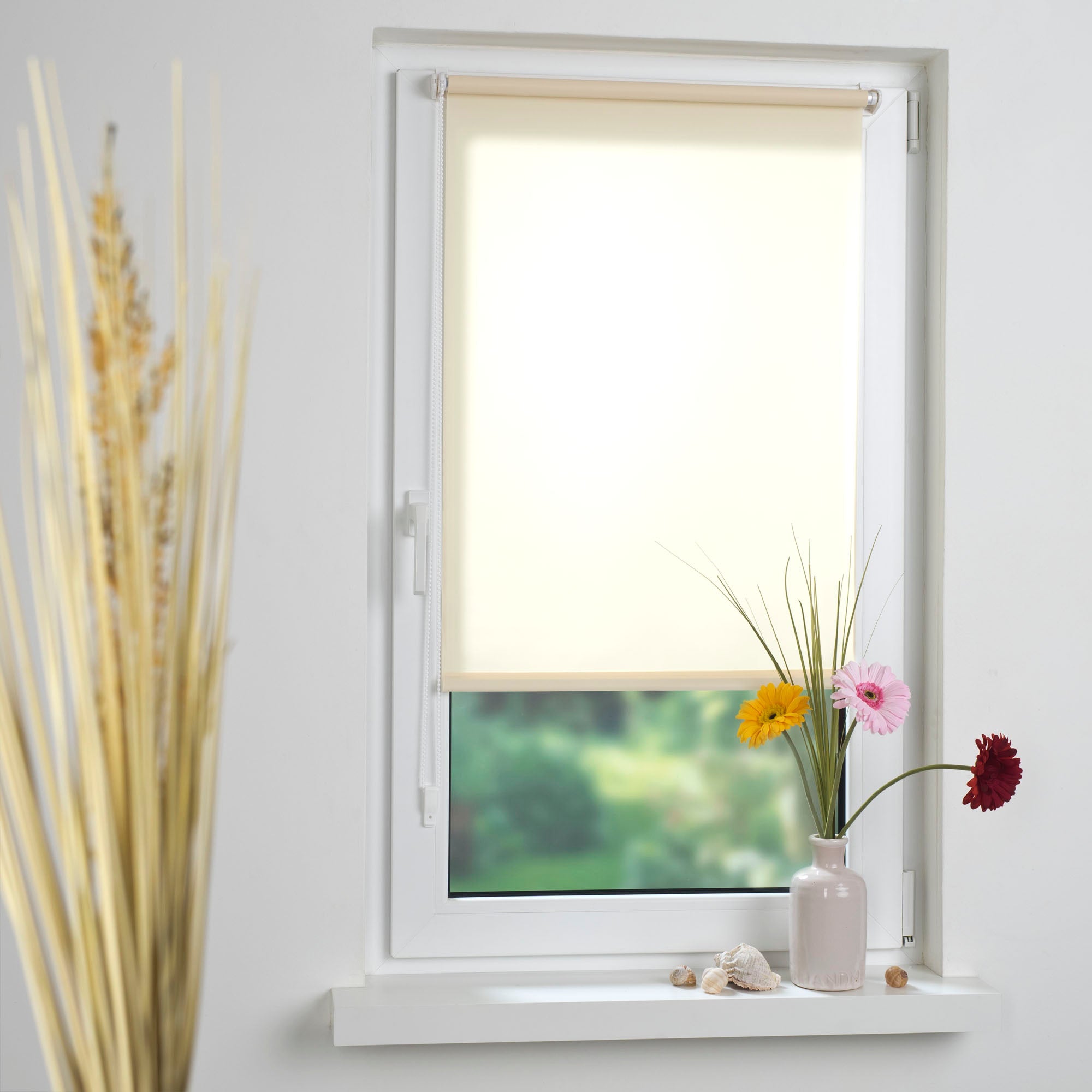 ourdeco® Klemmfix-Rollo | lichtdurchlässig | ohne Bohren | verschiedene Farben und Größen