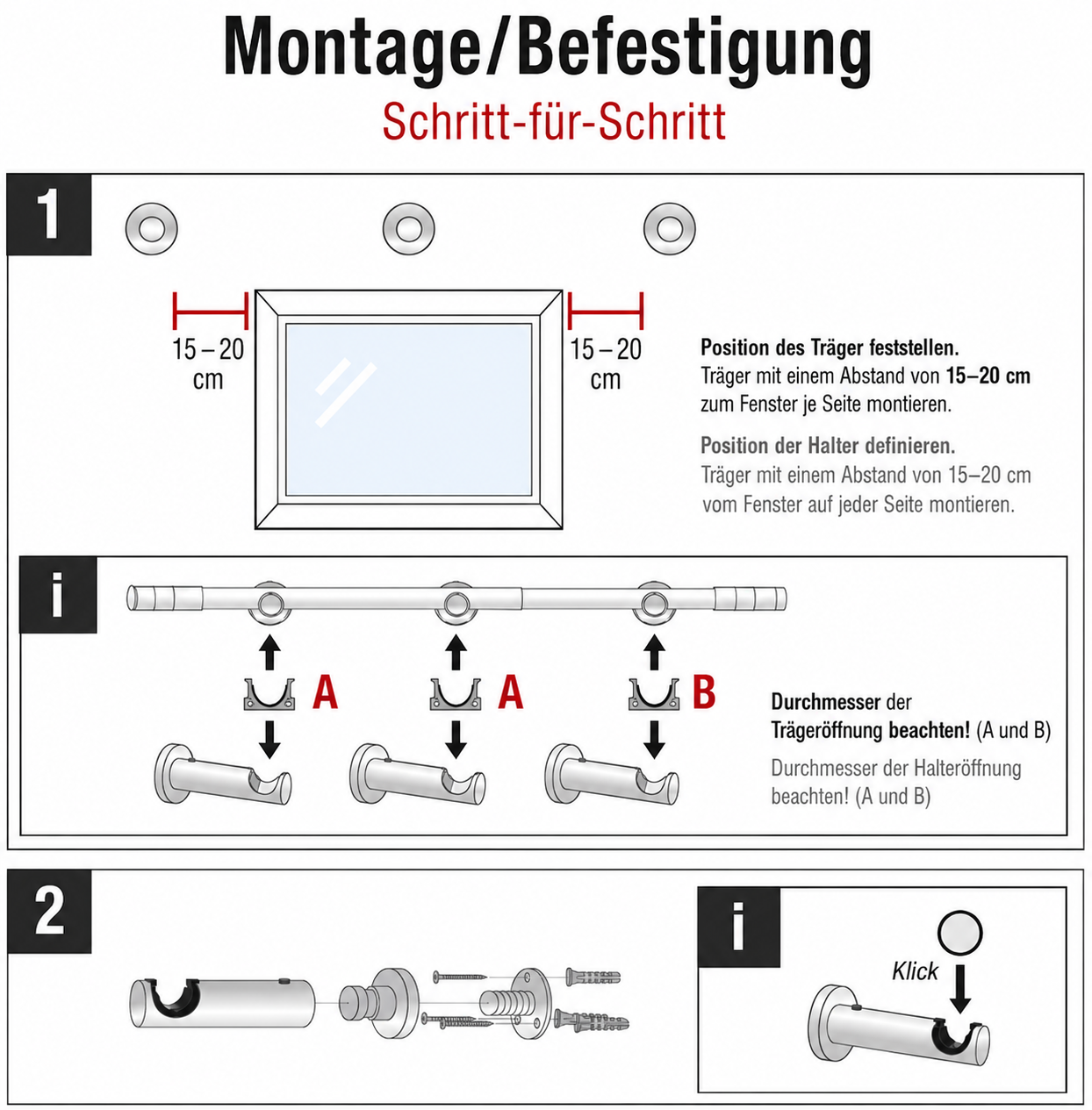 ourdeco® Fertiggarnitur Kugel Set | ausziehbar | Ø 16/19 mm | verschiedene Größen und Farben