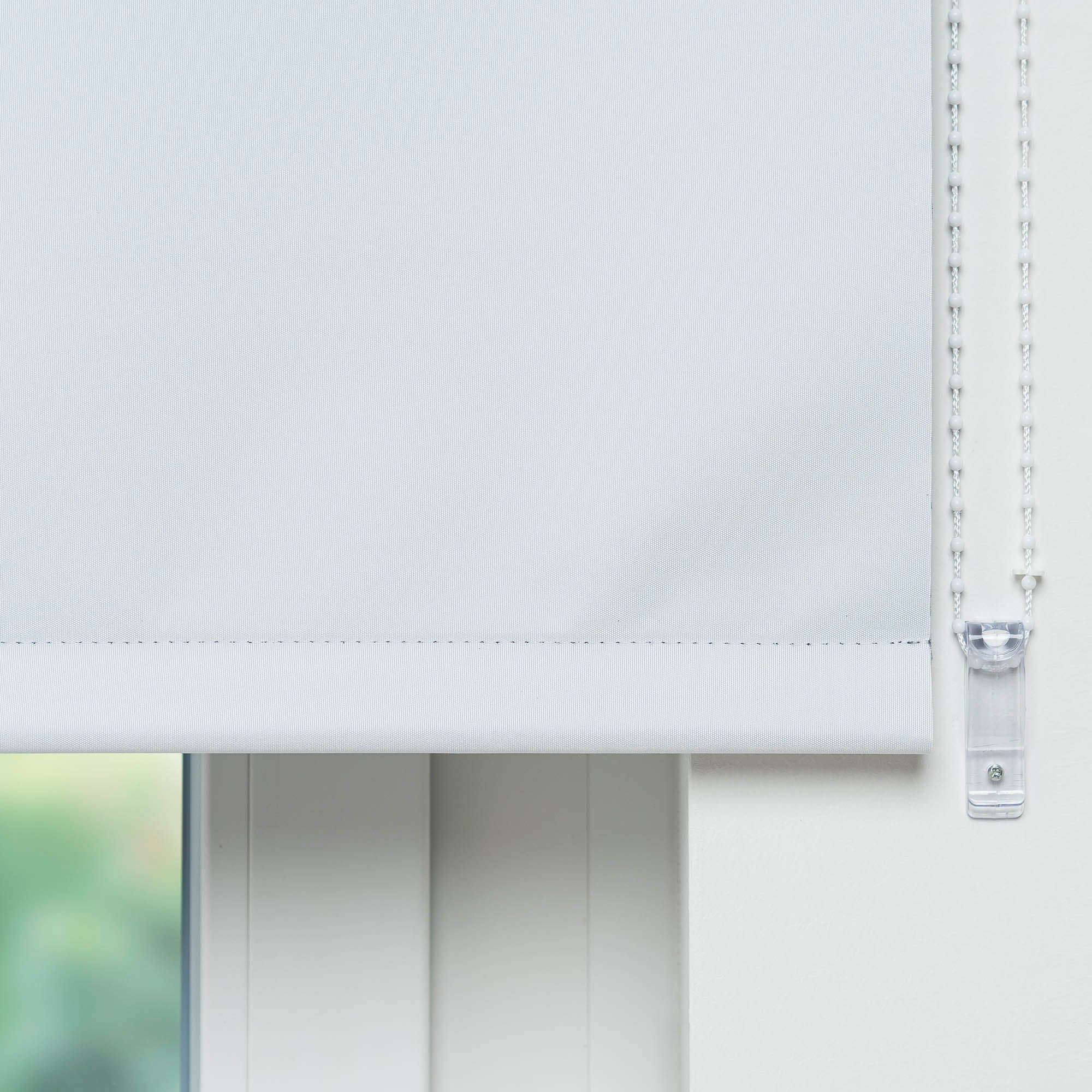 ourdeco® Seitenzugrollo | verdunkelnd | Thermo-Beschichtung | weiß, anthrazit, linen