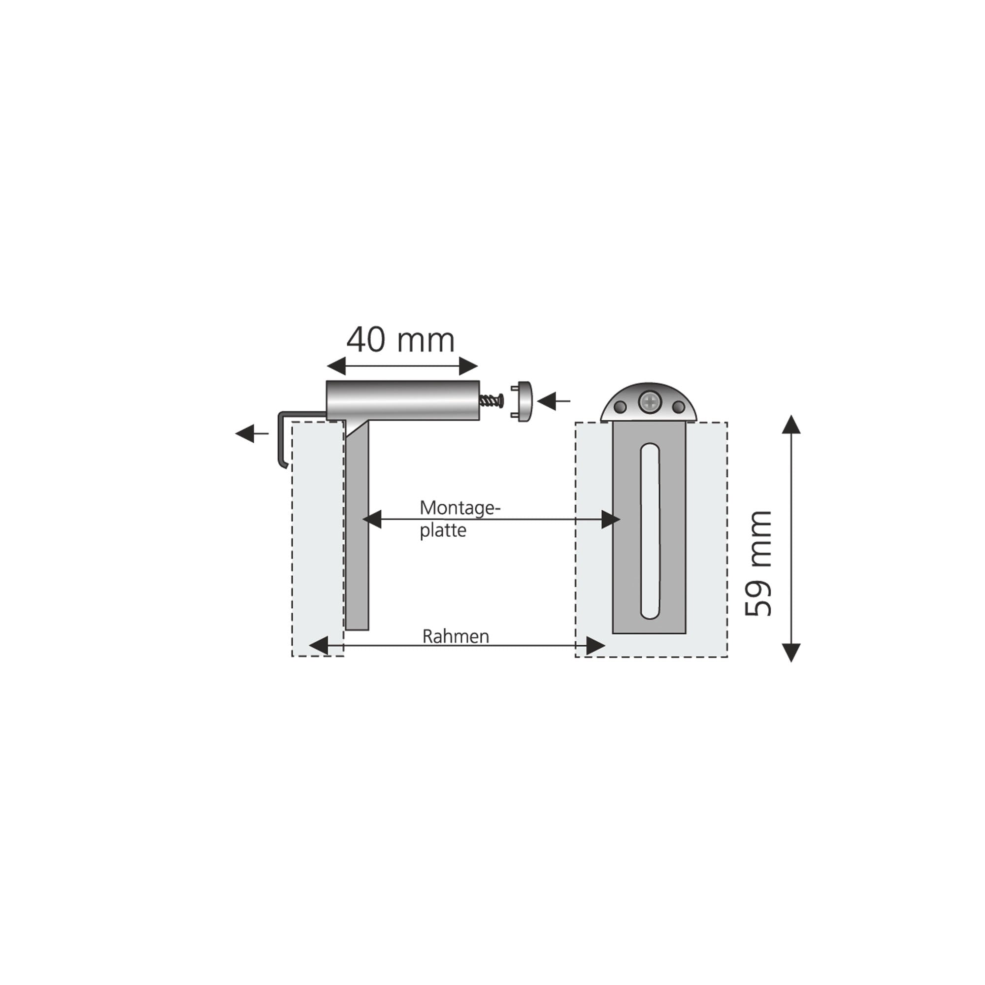 ourdeco® Metall Klemmträger für Seitenzugrollo | Set 4 Stück | weiß