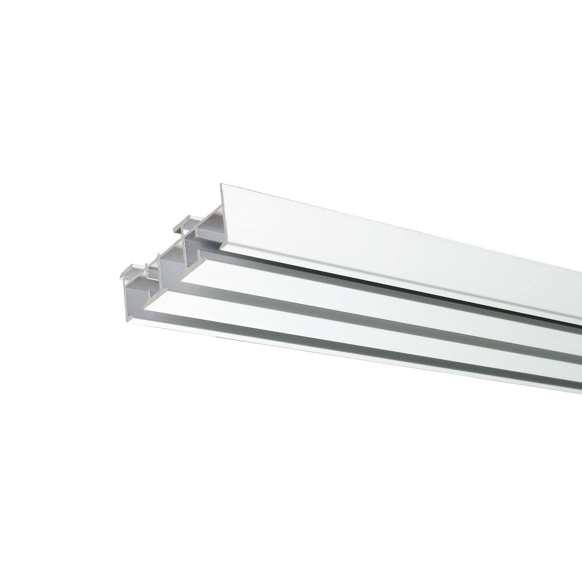 ourdeco® Aluminium Flächenvorhangschiene | für Gardinen und Vorhänge | verschiedene Längen | weiß silber