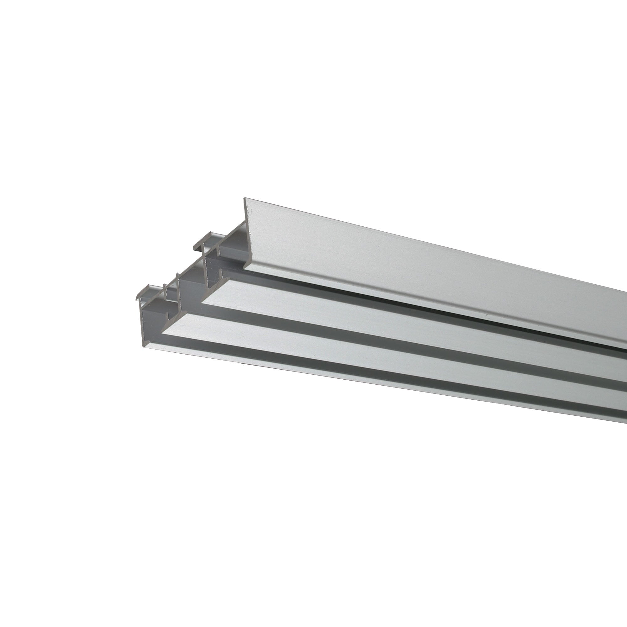 ourdeco® Aluminium Flächenvorhangschiene | für Gardinen und Vorhänge | verschiedene Längen | weiß silber