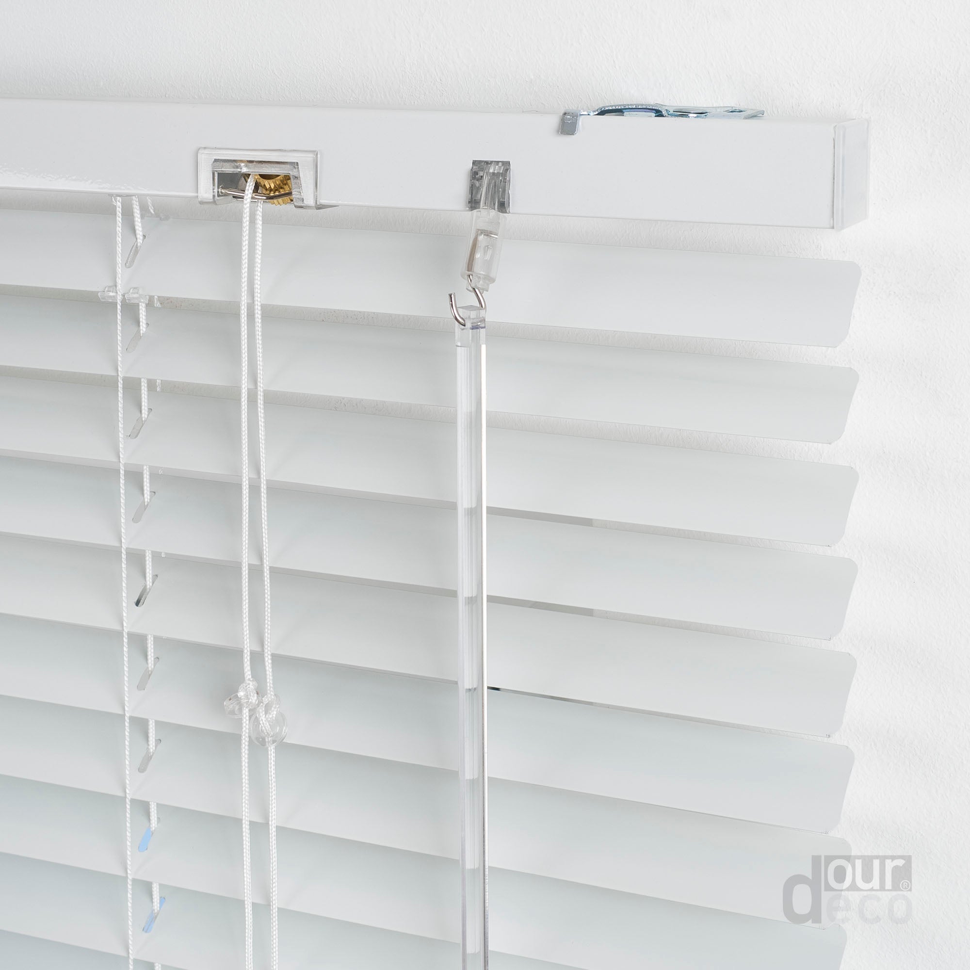 ourdeco® Aluminium-Jalousie, 130 cm Länge viele Farben und Breiten, Montage an Wand oder Decke