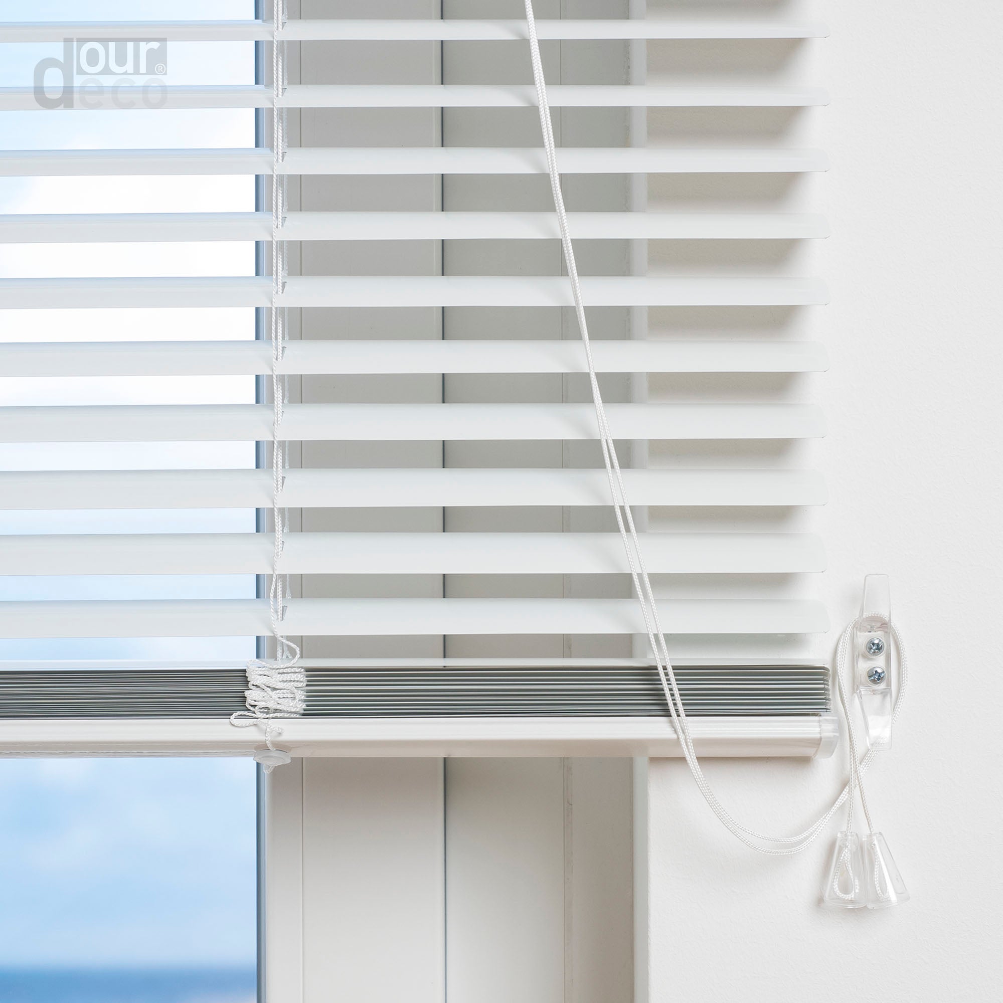 ourdeco® Aluminium-Jalousie, 130 cm Länge viele Farben und Breiten, Montage an Wand oder Decke