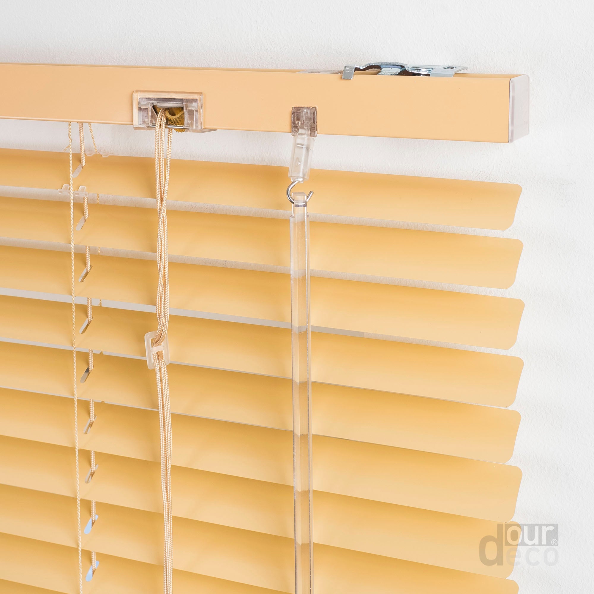 ourdeco® Aluminium-Jalousie, 130 cm Länge viele Farben und Breiten, Montage an Wand oder Decke