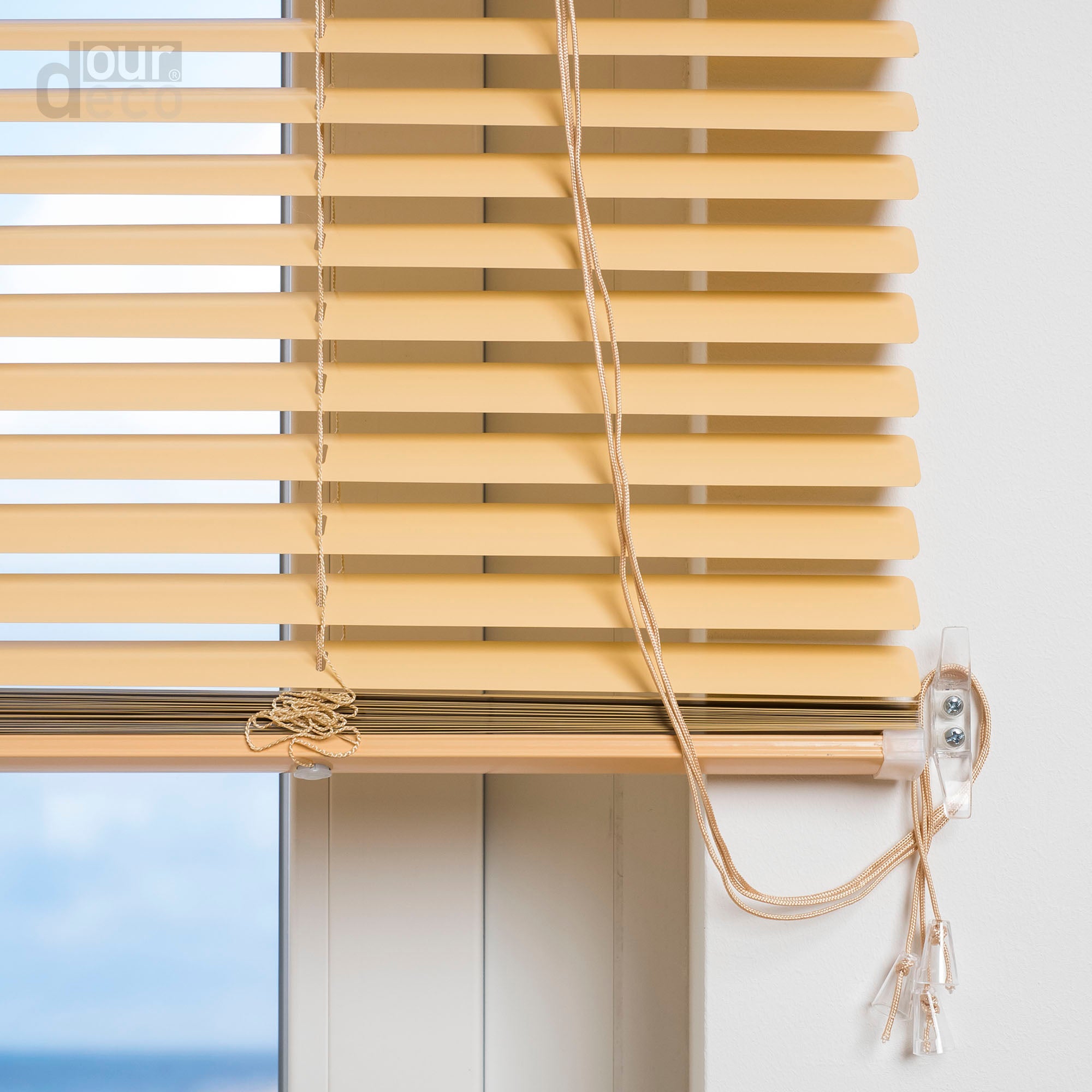 ourdeco® Aluminium-Jalousie, 130 cm Länge viele Farben und Breiten, Montage an Wand oder Decke