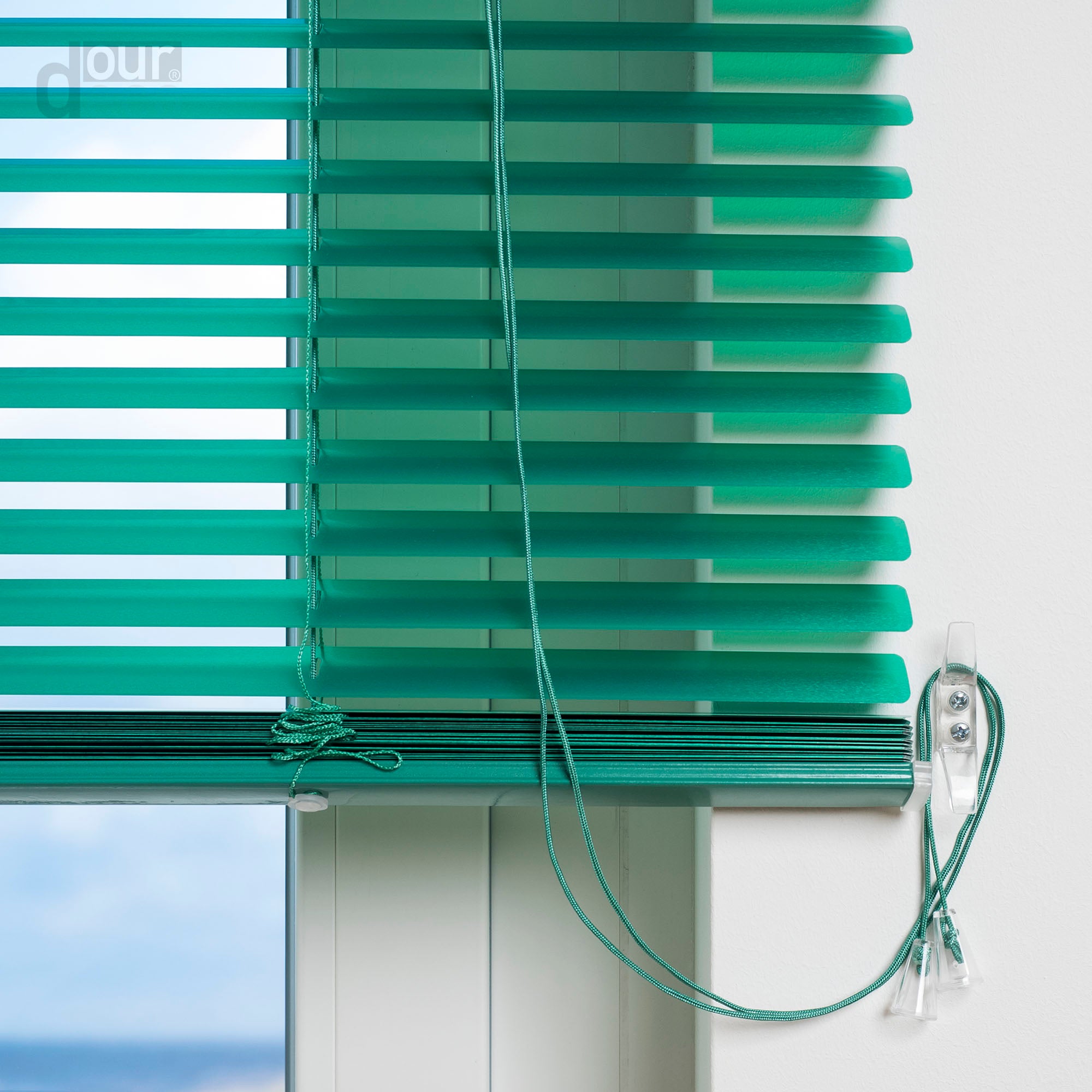 ourdeco® Aluminium-Jalousie, 130 cm Länge viele Farben und Breiten, Montage an Wand oder Decke