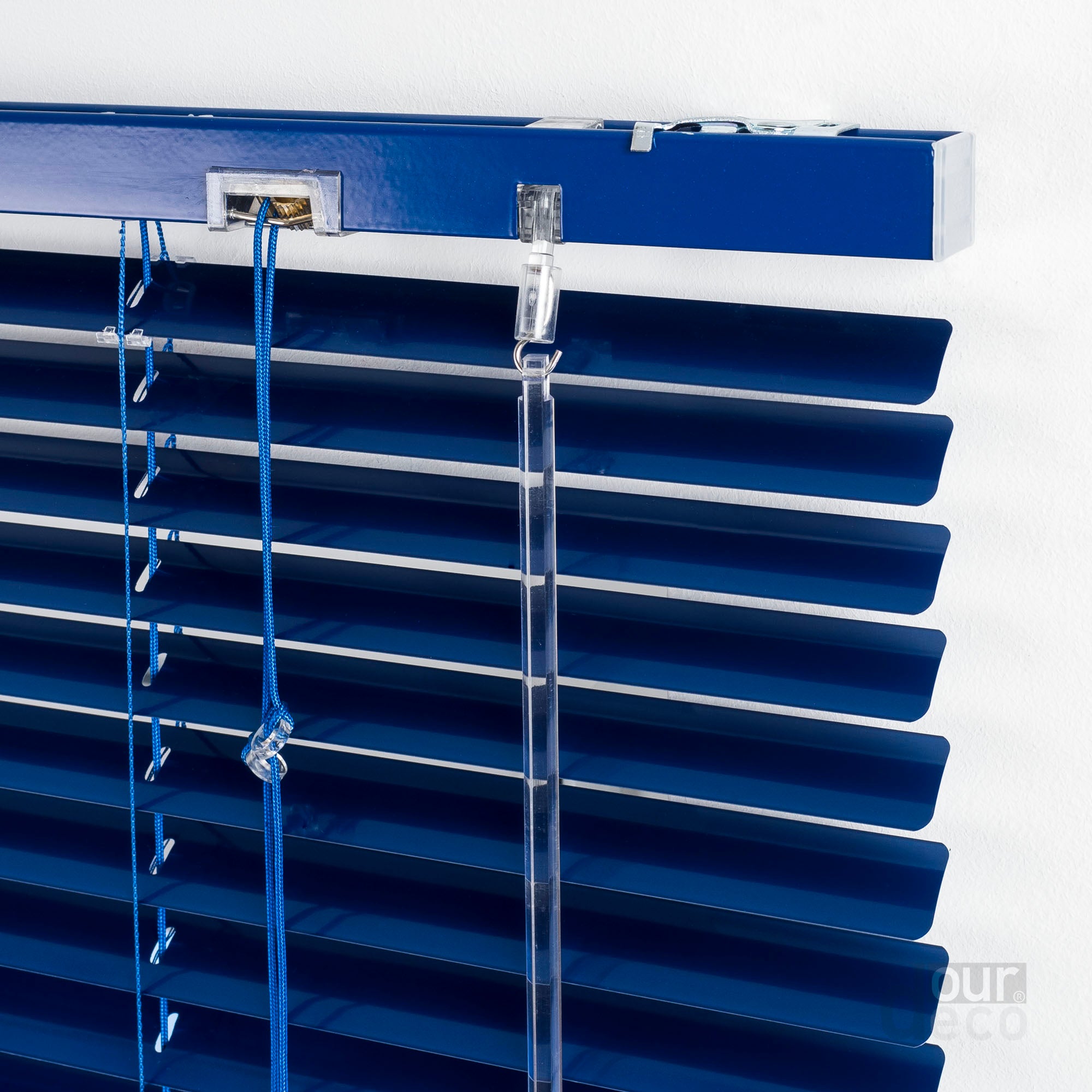 ourdeco® Aluminium-Jalousie, 130 cm Länge viele Farben und Breiten, Montage an Wand oder Decke