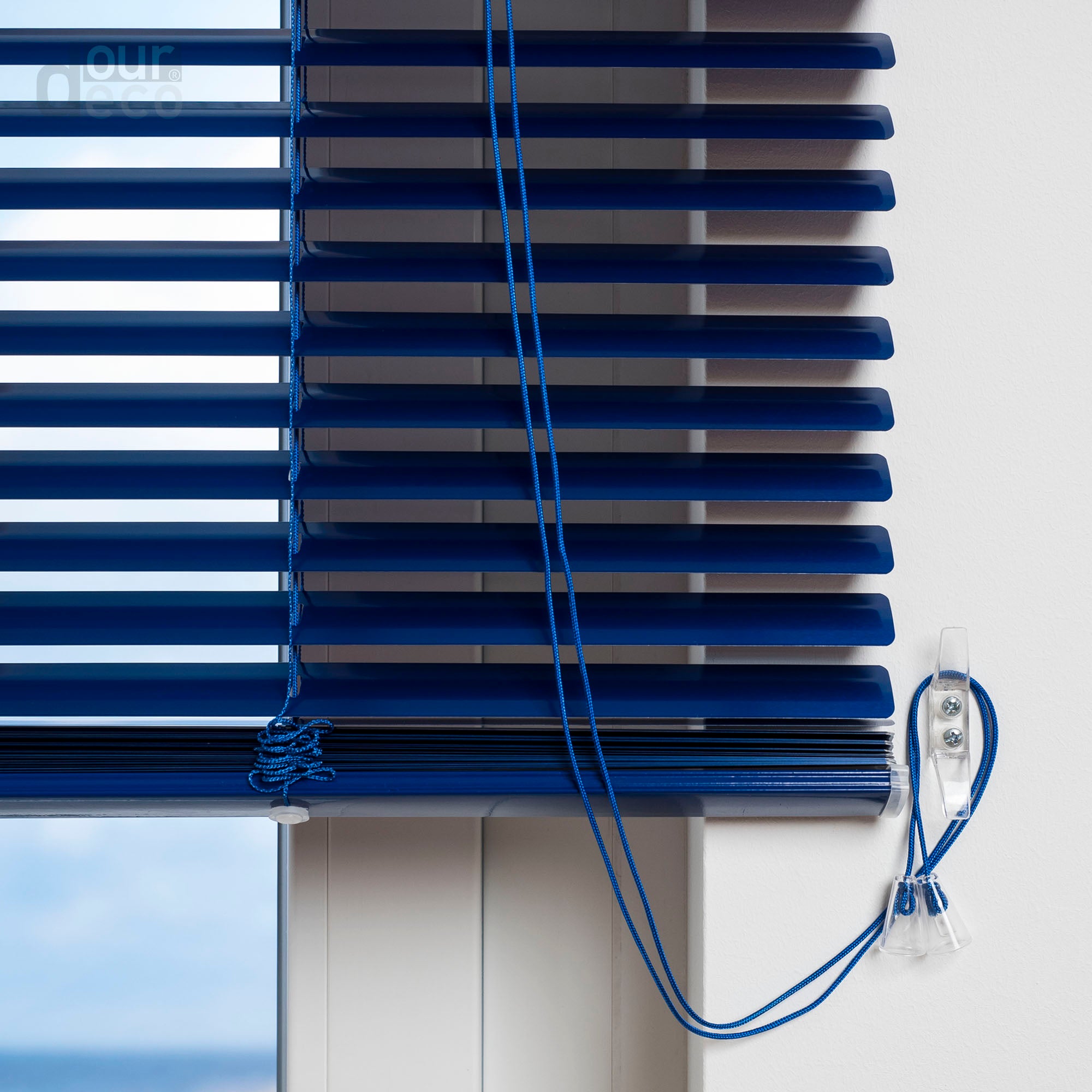 ourdeco® Aluminium-Jalousie, 130 cm Länge viele Farben und Breiten, Montage an Wand oder Decke