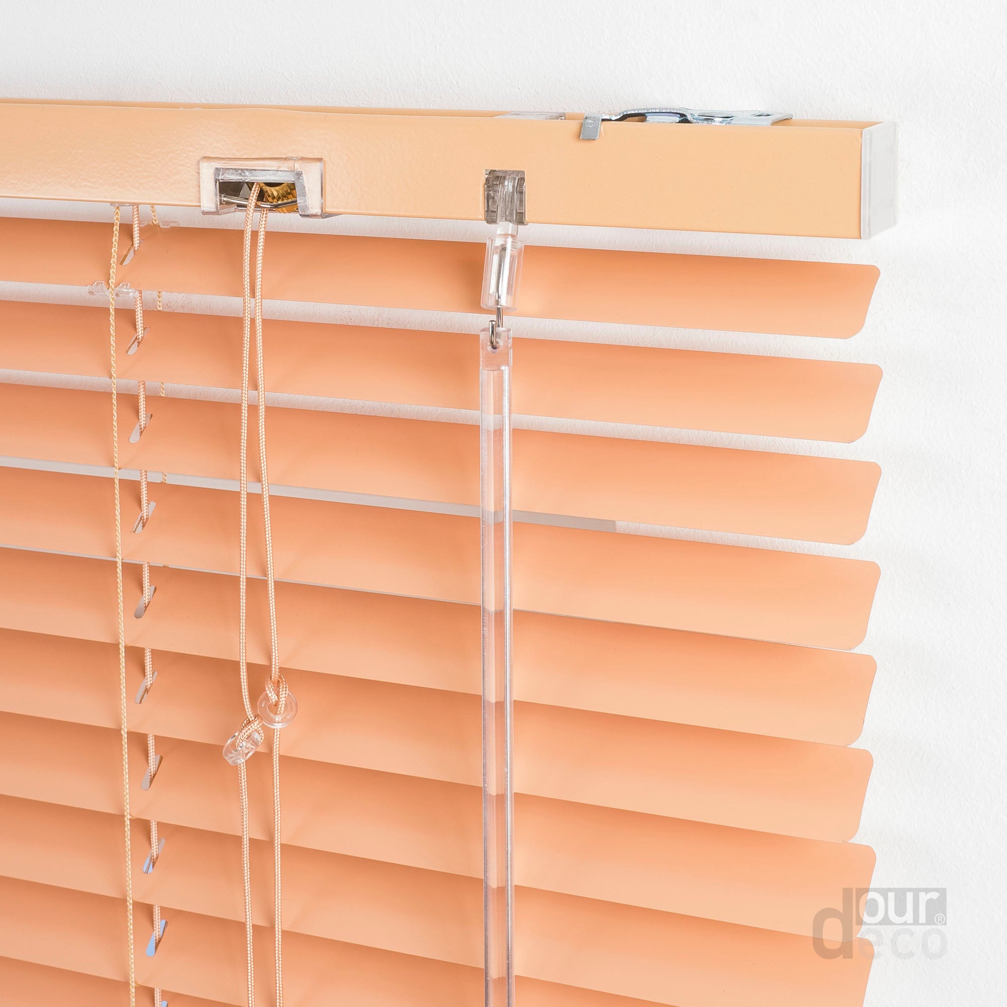 ourdeco® Aluminium-Jalousie, 130 cm Länge viele Farben und Breiten, Montage an Wand oder Decke