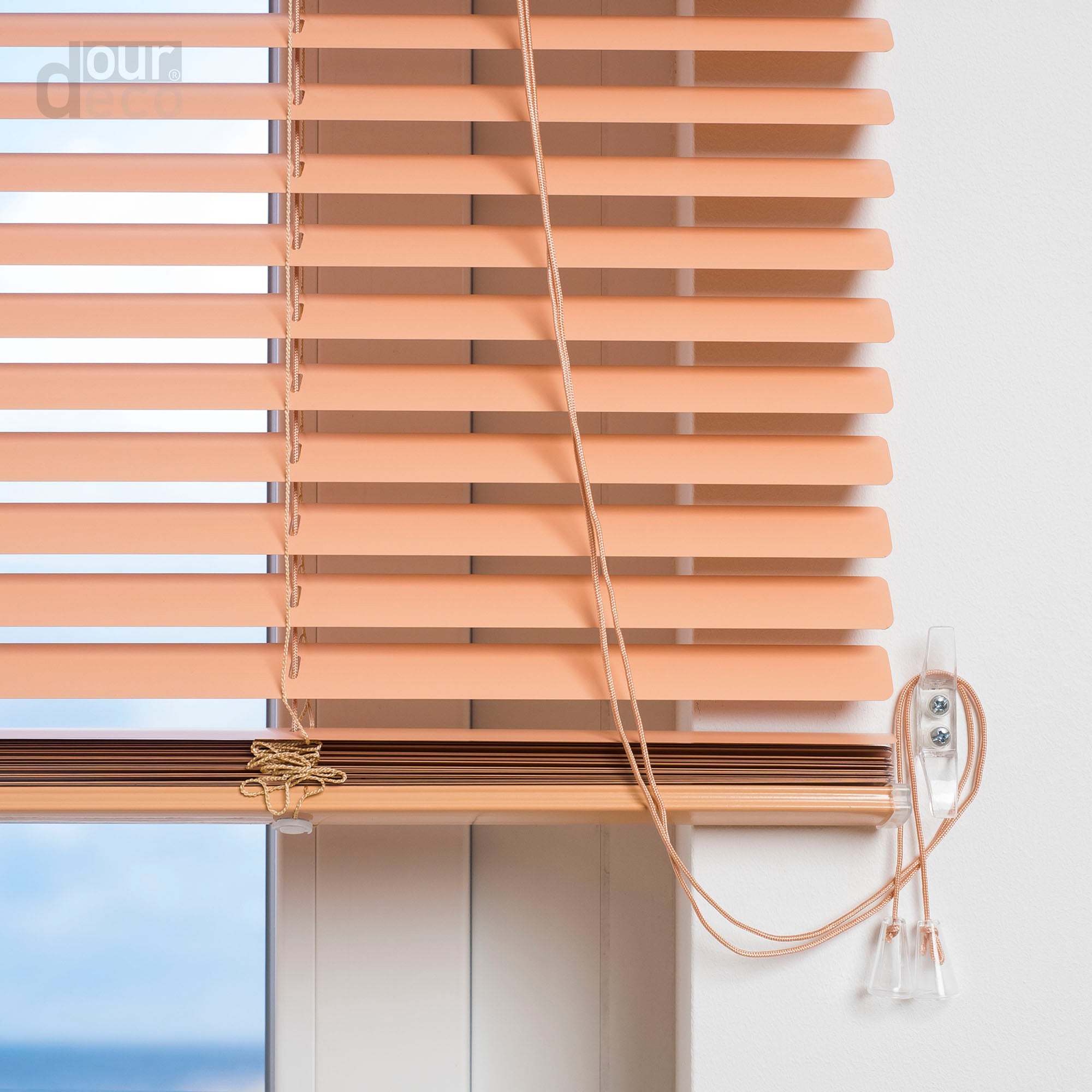 ourdeco® Aluminium-Jalousie, 130 cm Länge viele Farben und Breiten, Montage an Wand oder Decke