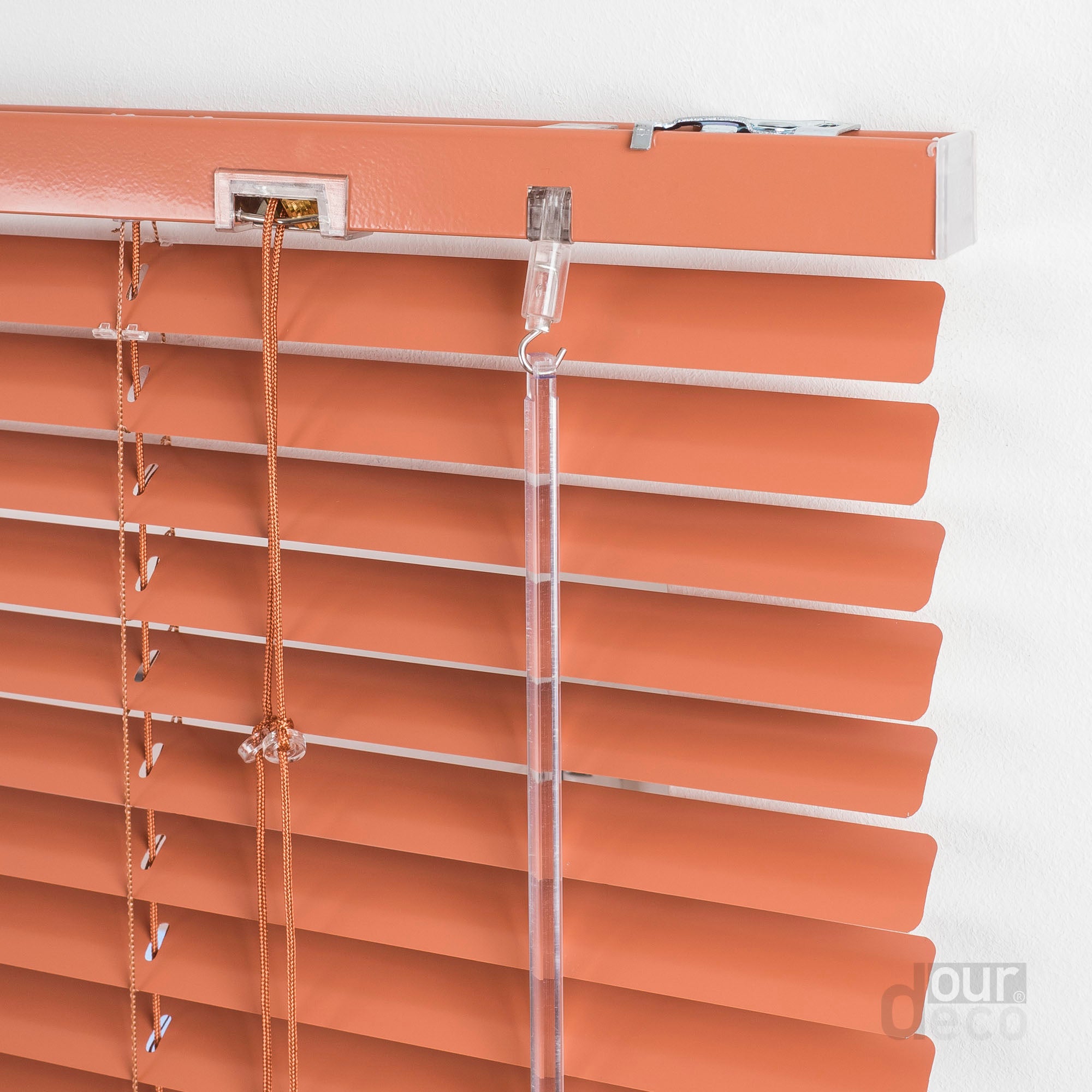 ourdeco® Aluminium-Jalousie, 130 cm Länge viele Farben und Breiten, Montage an Wand oder Decke