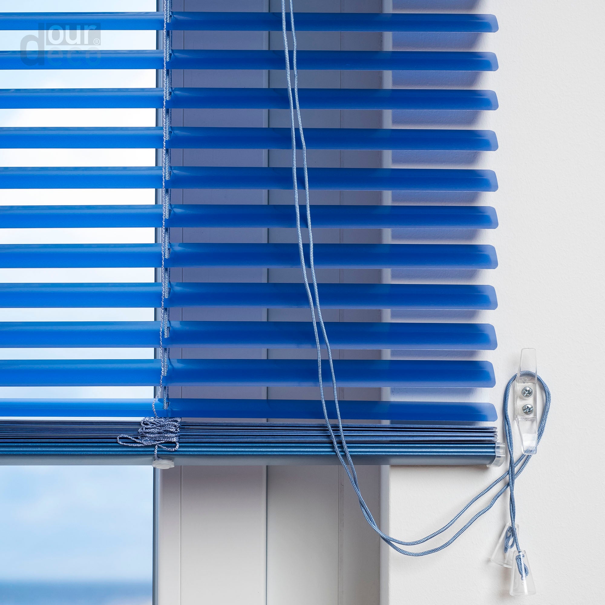 ourdeco® Aluminium-Jalousie, 130 cm Länge viele Farben und Breiten, Montage an Wand oder Decke