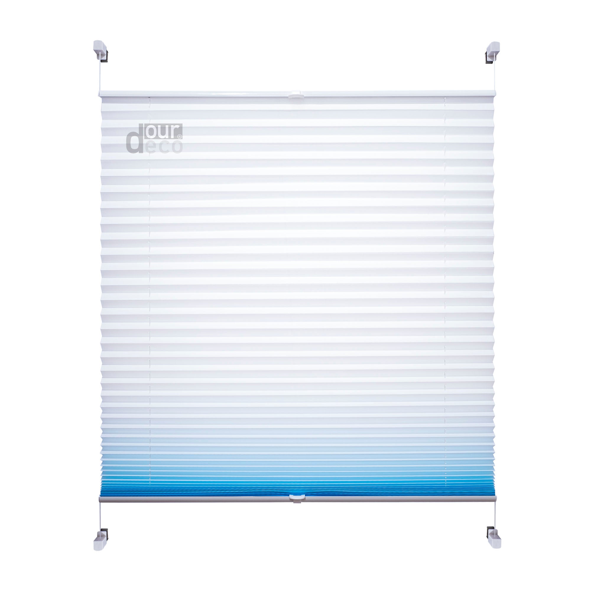 ourdeco® Klemmfix Plissee ohne Bohren Farbverlauf