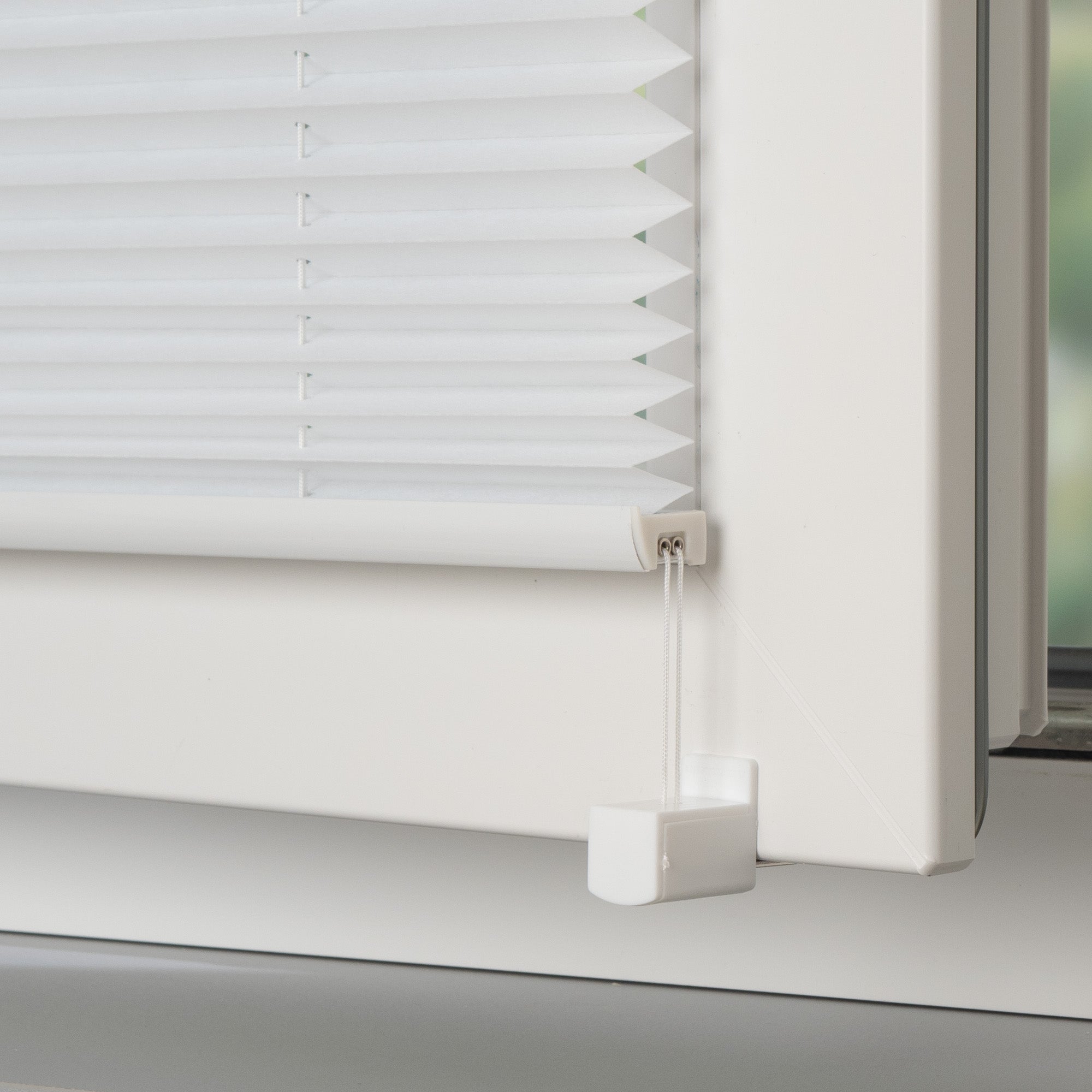 ourdeco® Klemmfix-Plissee Easy | ohne Bohren | weiß, beige, grau