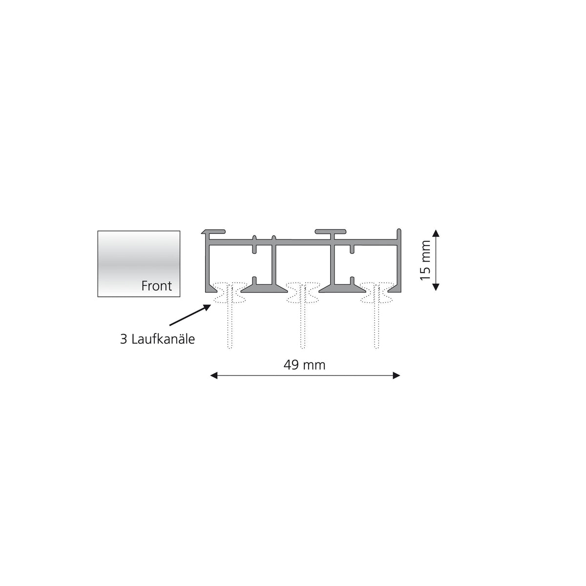 ourdeco® Aluminium Flächenvorhangschiene | für Gardinen und Vorhänge | verschiedene Längen | weiß silber