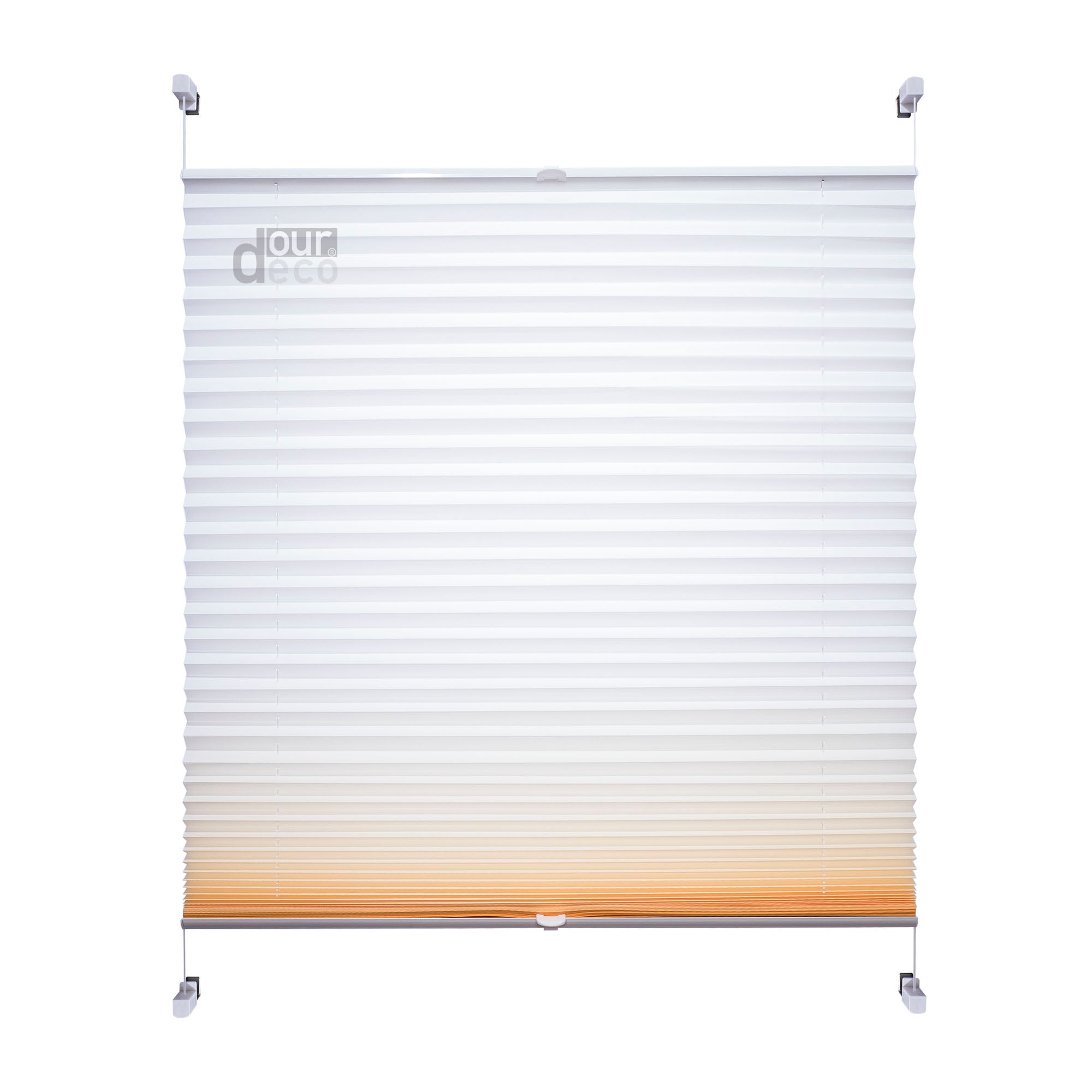ourdeco® Klemmfix Plissee ohne Bohren Farbverlauf
